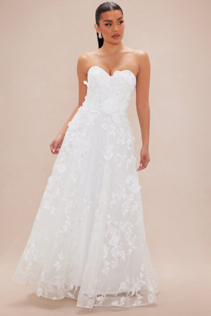 Always And Forever Embroidered Gown - White
