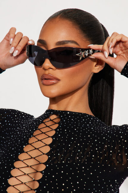 Starry Look Sunglasses - Black