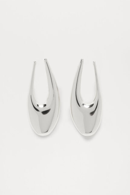 Always On Time Abstract Earrings - Silver