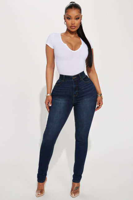 Opening Act No Gap Stretch Skinny Jeans - Dark Wash