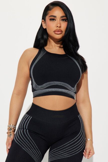 Speed Flex Seamless Shaping Sports Bra - Black
