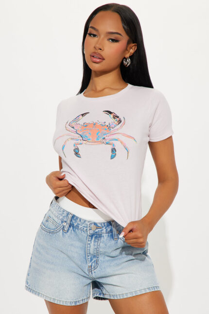 Coral Crab Baby Tee - Pink
