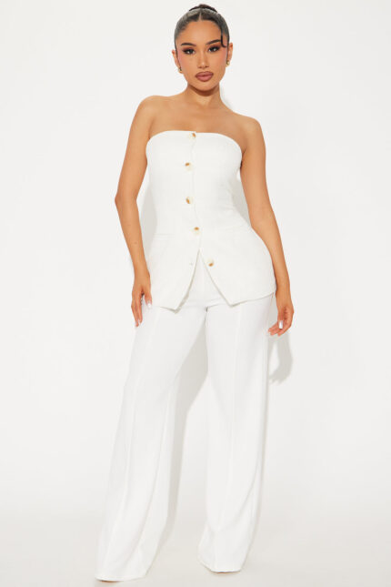 Tailored Taste Tweed Vest - Off White