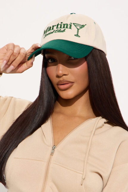 Martini Gal Baseball Hat - Green/combo
