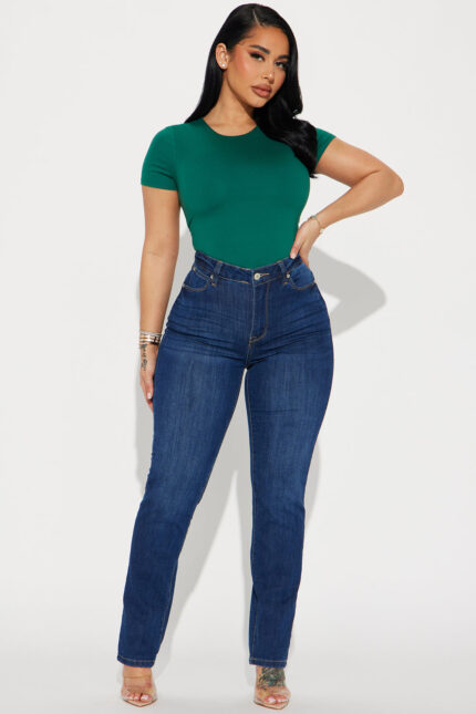 Break The Silence Booty Lifting Mom Jeans - Dark Wash