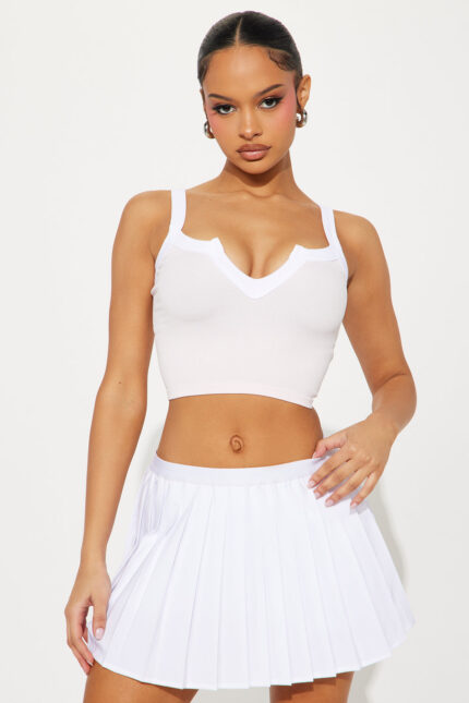 Sienna Seamless Cropped Tank - Pink/combo