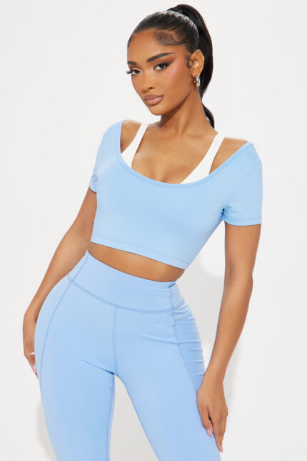 Match Point Twofer Active Top - Light Blue