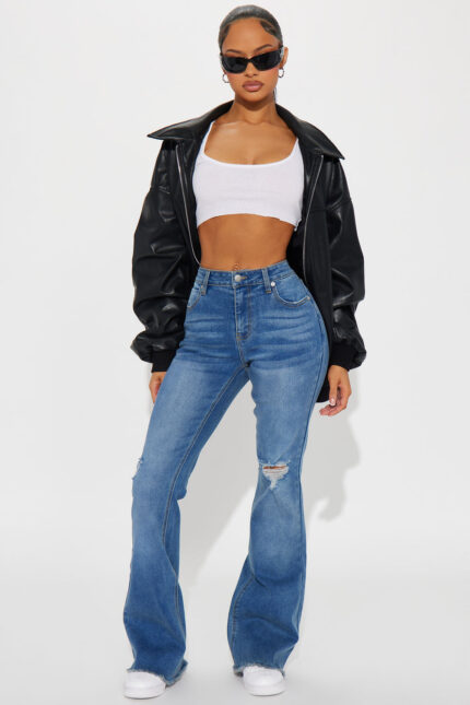 Seven Heavens Stretch Flare Jeans - Medium Wash