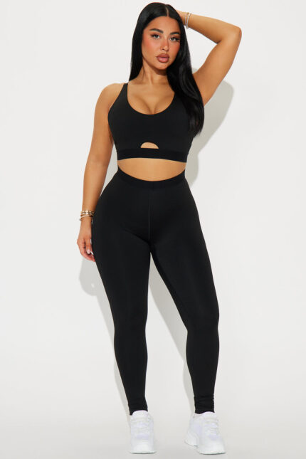 Fit Rush Active Pant Set - Black