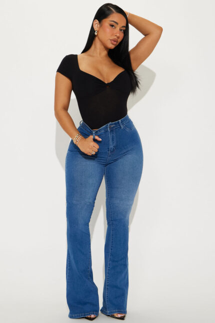 Coastal High Rise Flare Jeans - Medium Wash