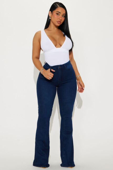 Coastal High Rise Flare Jeans - Dark Wash
