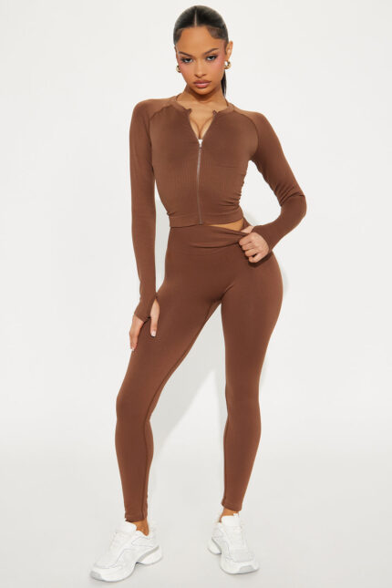Smooth Sculpt Seamless Active 7/8 Legging - Mocha