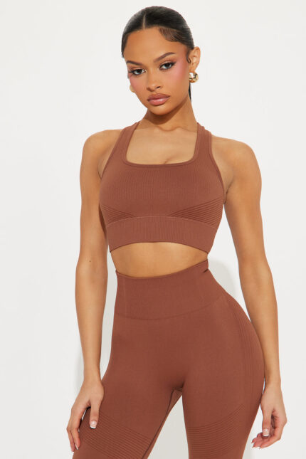Good Stretch Seamless Sports Bra - Mocha