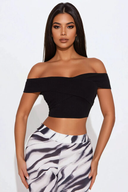 Shaina Off Shoulder Top - Black