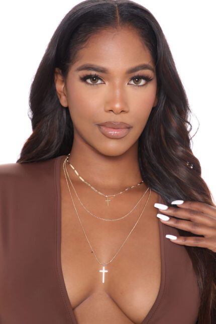 Like A Saint Cross Necklace - Gold