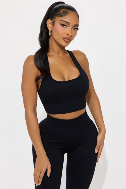 Good Stretch Seamless Sports Bra - Black