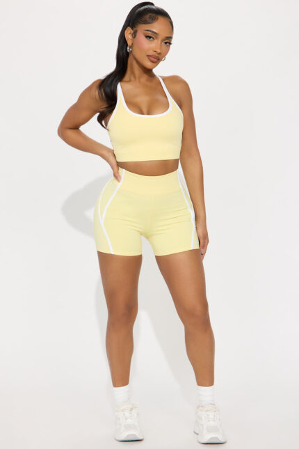 Match Maker Elevate Biker Short - Butter Yellow