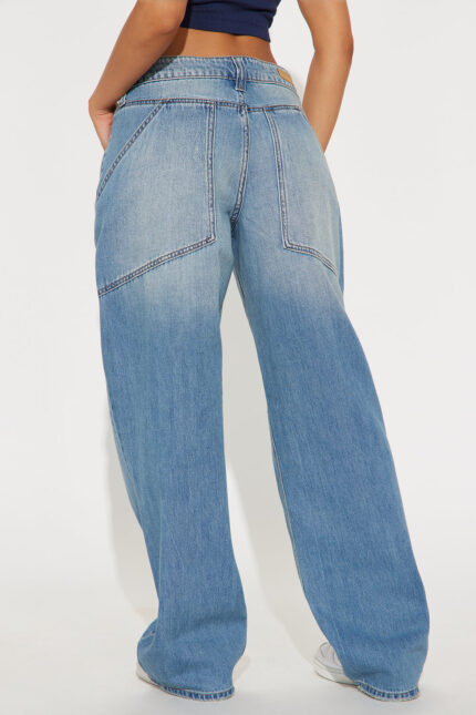 She's All That Baggy Wide Leg Jeans - Medium Wash