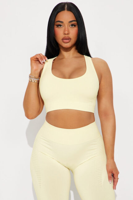 Catch A Break Seamless Sports Bra - Cream