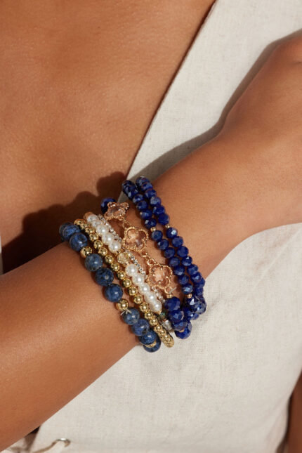 Look Into My Eyes Bracelet Set - Navy/combo