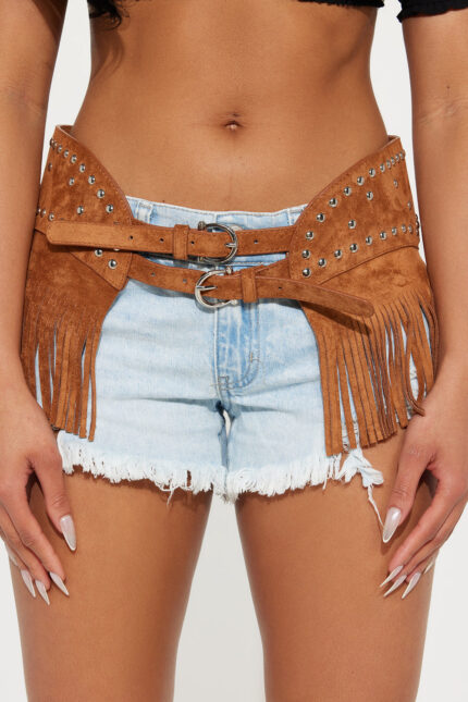 Rodeo Rider Fringe Belt - Brown