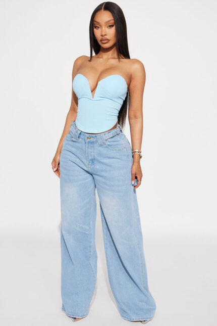 Marnie Carpenter Wide Leg Jeans - Light Wash