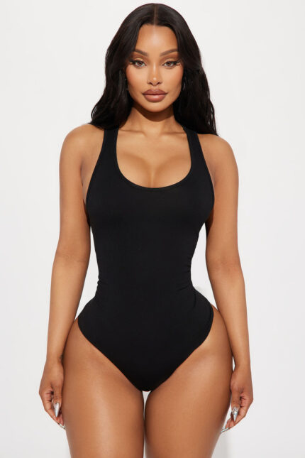 Kourt Racerback Bodysuit - Black