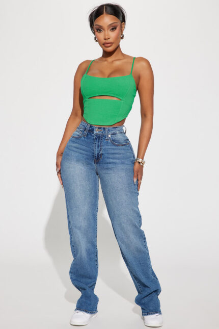 Can't Deny It Non Stretch Straight Leg Jean - Medium Wash