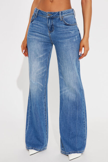 She's So Sweet Relaxed Flare Jeans - Dark Wash