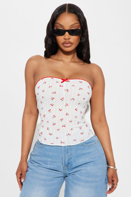 Fun And Fruity Tube Top - White/combo