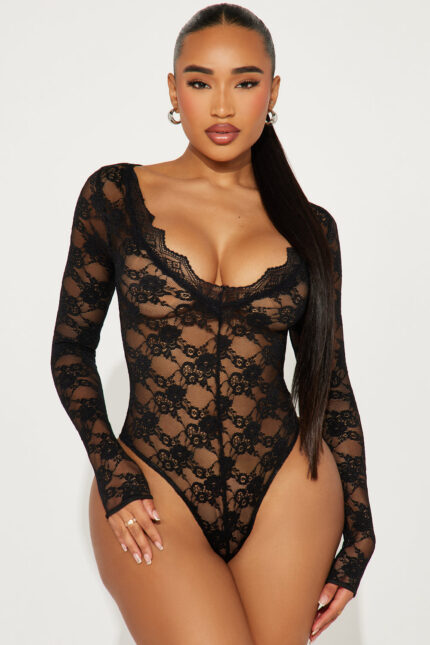 Lovers Lane Bodysuit - Black