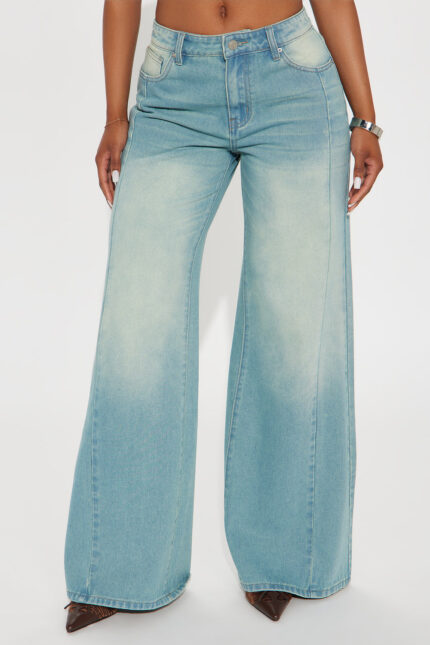 Charlotte Wide Leg Jeans - Vintage Wash