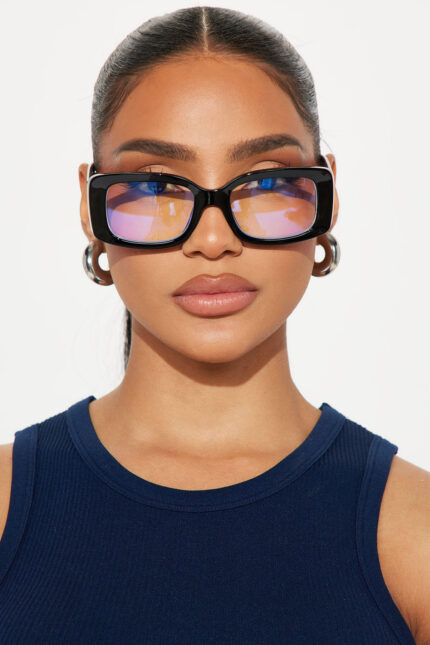 Figure You Out Blue Light Glasses - Black