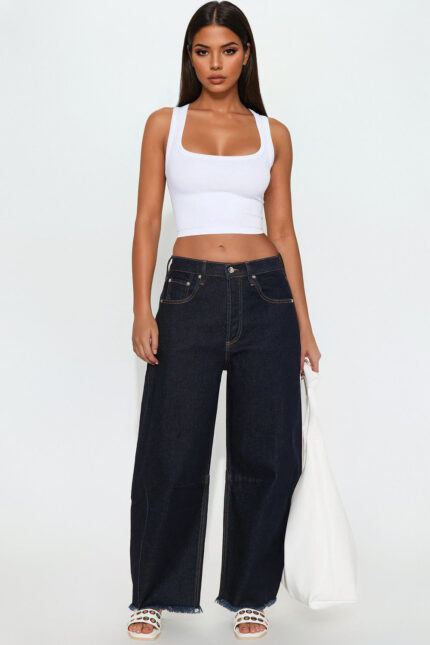 La Dolce Vita Barrel Leg Jeans - Dark Wash