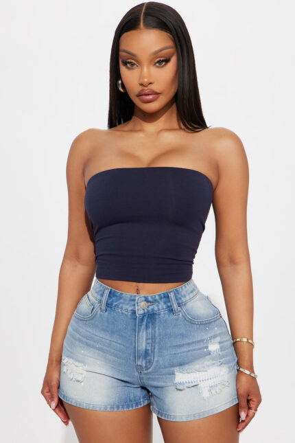 Talia Tube Top - Navy