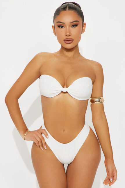 Lizzie Eyelet Bandeau 2 Piece Bikini - White