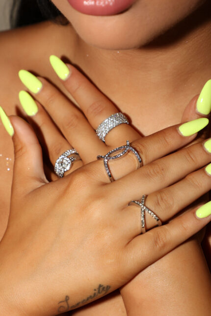 Lux 5 Piece Ring Set - Silver