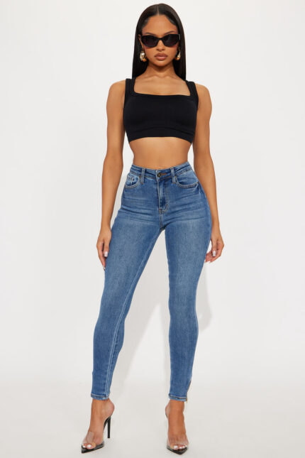 Midtown Muse Stretch Skinny Jeans - Medium Wash