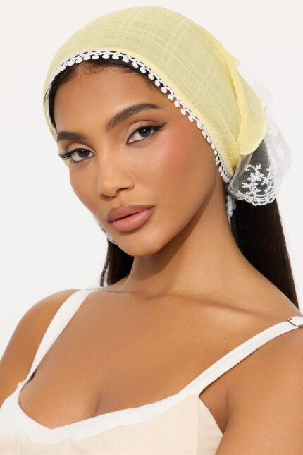 Portofino Vacation 2 Piece Head Wrap Set - Yellow/combo