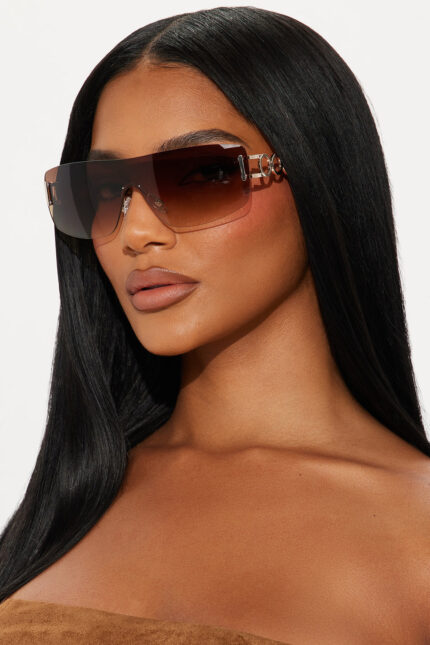 Brook Street Shield Sunglasses - Gold