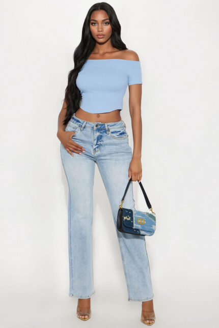 Tall Be Authentic Slouchy Stretch Straight Leg Jeans - Vintage Wash