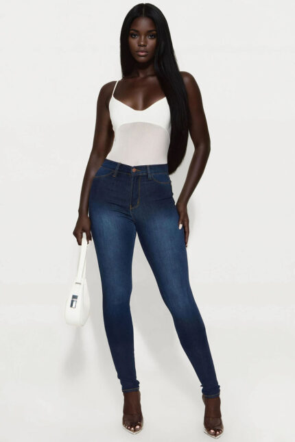 Tall Classic Beauty Booty Lifter Skinny Jeans - Dark Denim