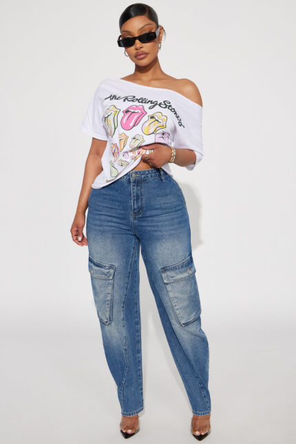 Making Moves Cargo Taper Leg Jeans - Dark Wash