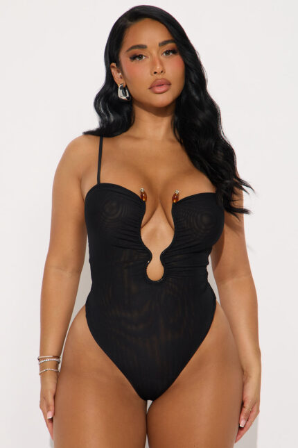 Let Loose Mesh Bodysuit - Black
