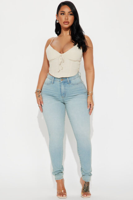 History In The Making Stretch Shaping Skinny Jeans - Vintage Wash