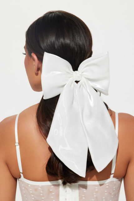 Sophia Hair Bow - White