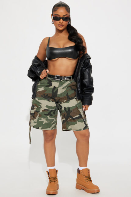 Pick Your Battles Camo Cargo Jorts - Camouflage