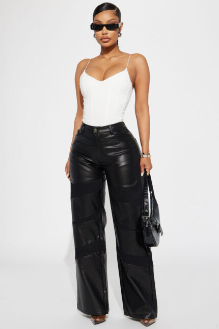 Moto Chic Faux Leather Pant - Black