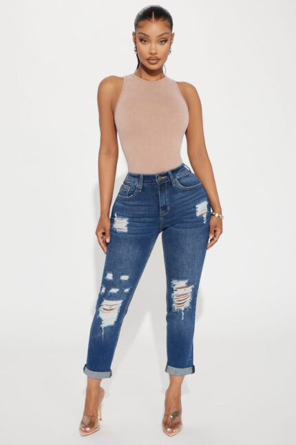 Keep Coming Back Boyfriend Jeans - Dark Wash