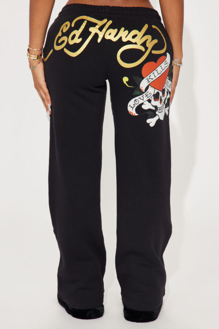 Love Kills Ed Hardy Pant - Black